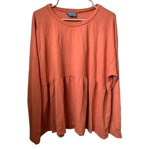 HUDSON GRAY Women’s Pumpkin Orange Blouse